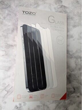 3 Screen Protectors TOZO Apple iPhone Ultra Thin Tempered Glass Screen Protector